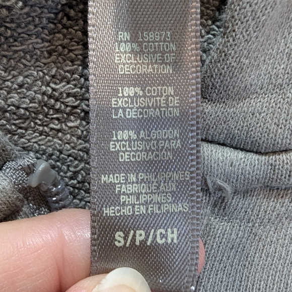 Skims Boyfriend Fleece Zip Up Hoodie Shadow Size S - Picture 6 of 7